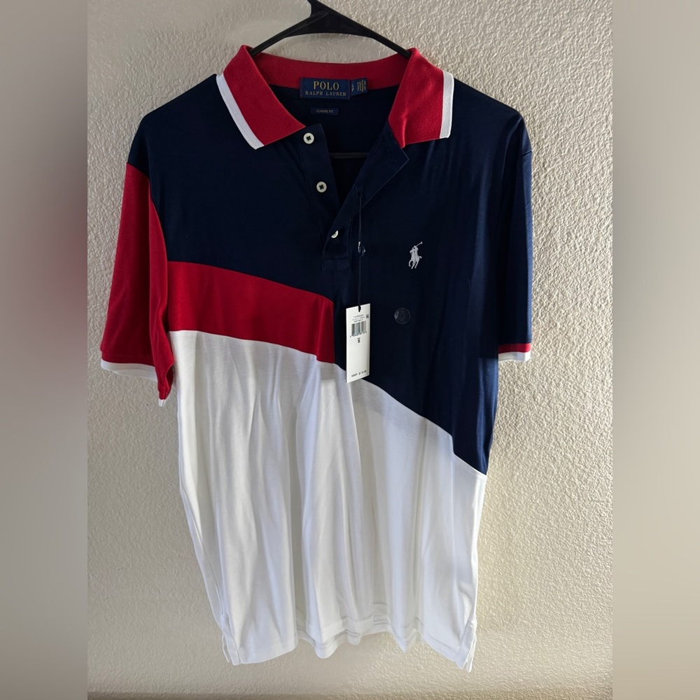 Ralph Lauren Tricolor Polo Shirt for Men
